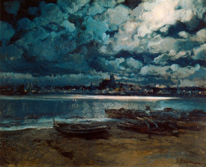 Nocturno de Palma de Mallorca by Eliseo Meifren i Roig,A3(16x12")Poster