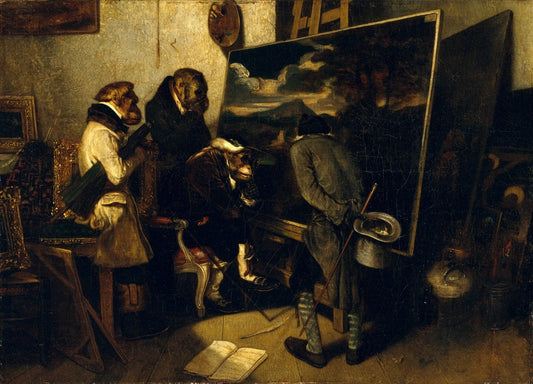The Experts, vintage artwork by Alexandre-Gabriel Decamps, A3 (16x12") Poster Print