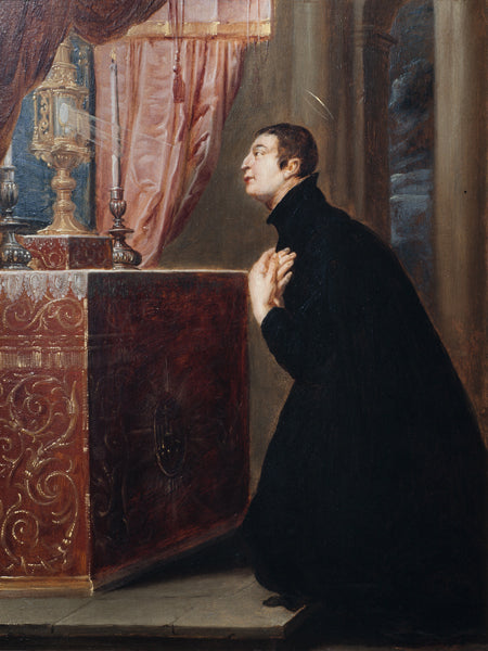 Saint François Borgia, vintage artwork by Gerard Seghers, 12x8" (A4) Poster
