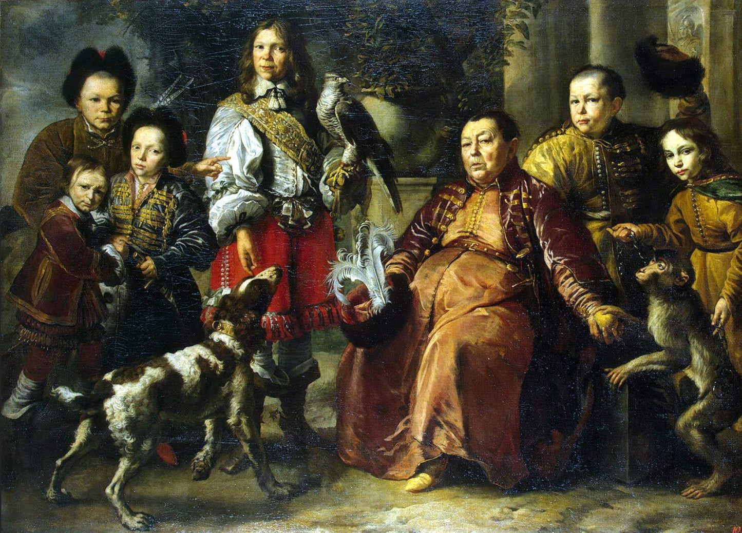 Crimean Falconer of King John Casimir, vintage artwork by Daniel Schultz the Younger, 12x8" (A4) Poster