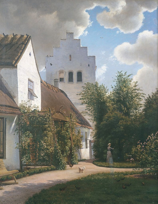 The Parsonage in Greve, vintage artwork by Vilhelm Kyhn, A3 (16x12") Poster Print