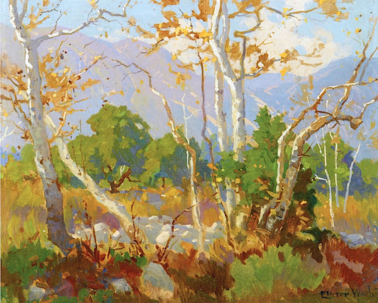 In the Arroyo Seco, vintage artwork by Elmer Wachtel, 12x8" (A4) Poster