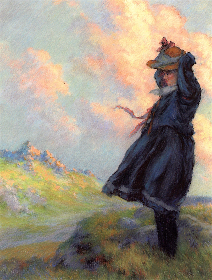 The Blue Hills, vintage artwork by Charles Courtney Curran, 12x8" (A4) Poster