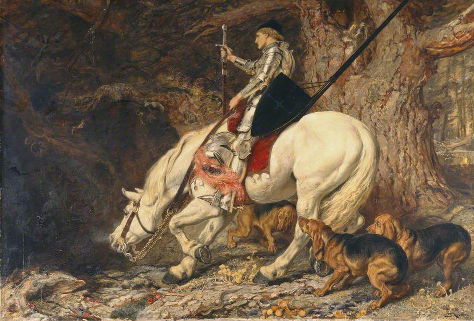 In Manus Tuas, Domine, vintage artwork by Briton Riviere, 12x8" (A4) Poster