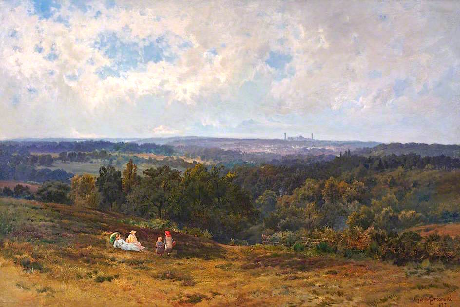 Keston Common, Kent, vintage artwork by Alfred de Breanski, Sr., 12x8" (A4) Poster