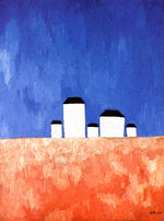 Landscape with Five Houses by Kasimir Malevich,16x12(A3) Poster