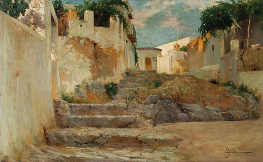The Old Staircase by Edouardo Ettore Forti,16x12(A3) Poster