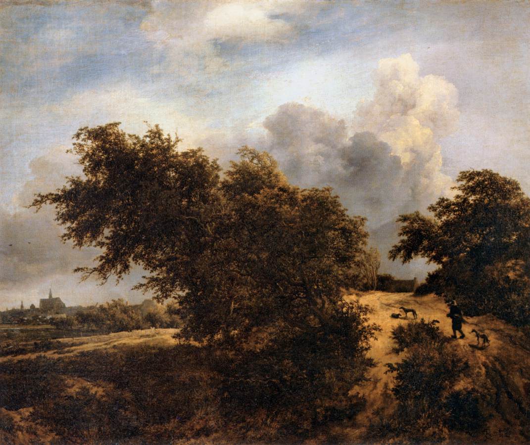 Path in the Haarlem Dunes, vintage artwork by Jacob van Ruisdael, 12x8" (A4) Poster
