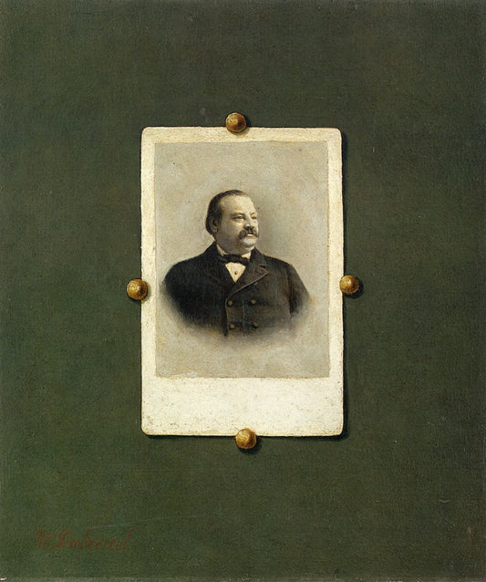 Grover Cleveland, vintage artwork by Victor Dubreuil, 12x8" (A4) Poster