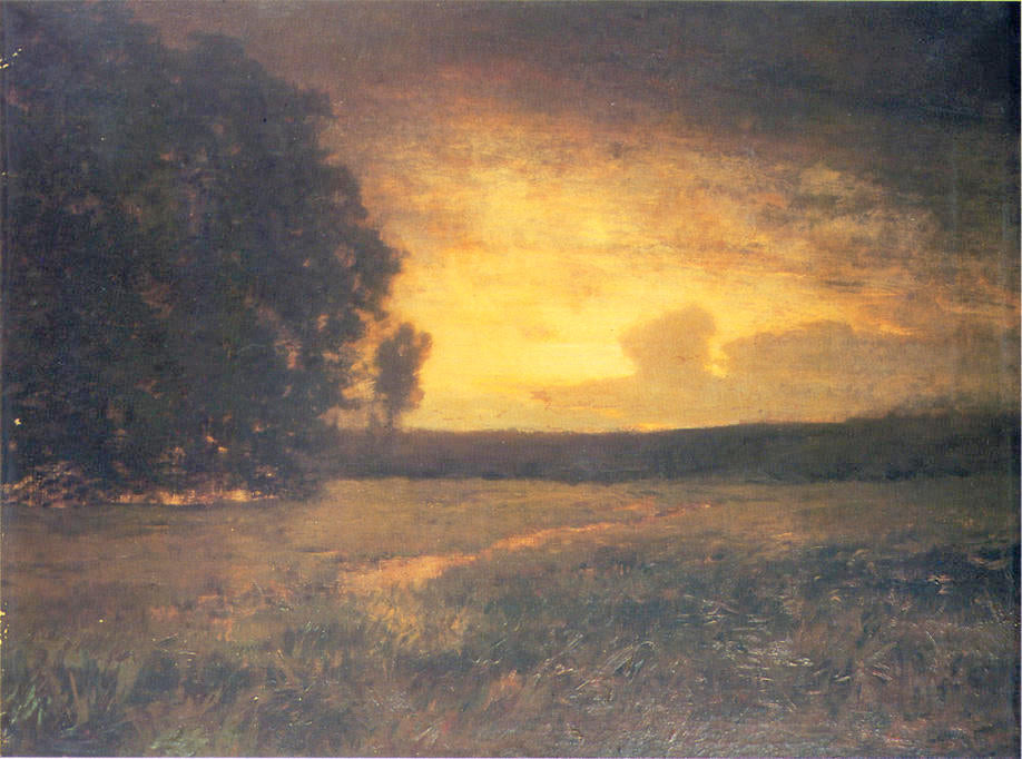 Sunset in the Marshes, vintage artwork by Alexander Helwig Wyant, 12x8" (A4) Poster