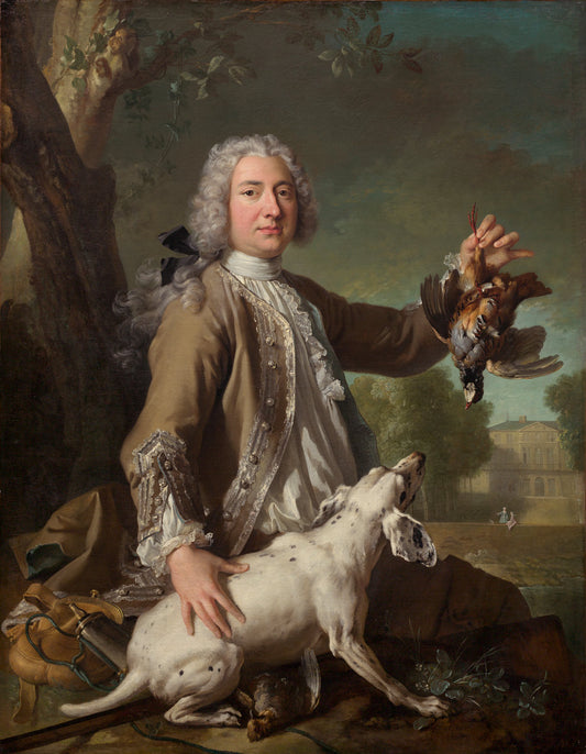 Henri Camille, Chevalier de Beringhen, vintage artwork by Jean-Baptiste Oudry, 12x8" (A4) Poster