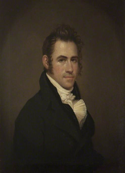 John P. Cushman of Troy, New York (1784–1848), vintage artwork by Ezra Ames, 12x8" (A4) Poster
