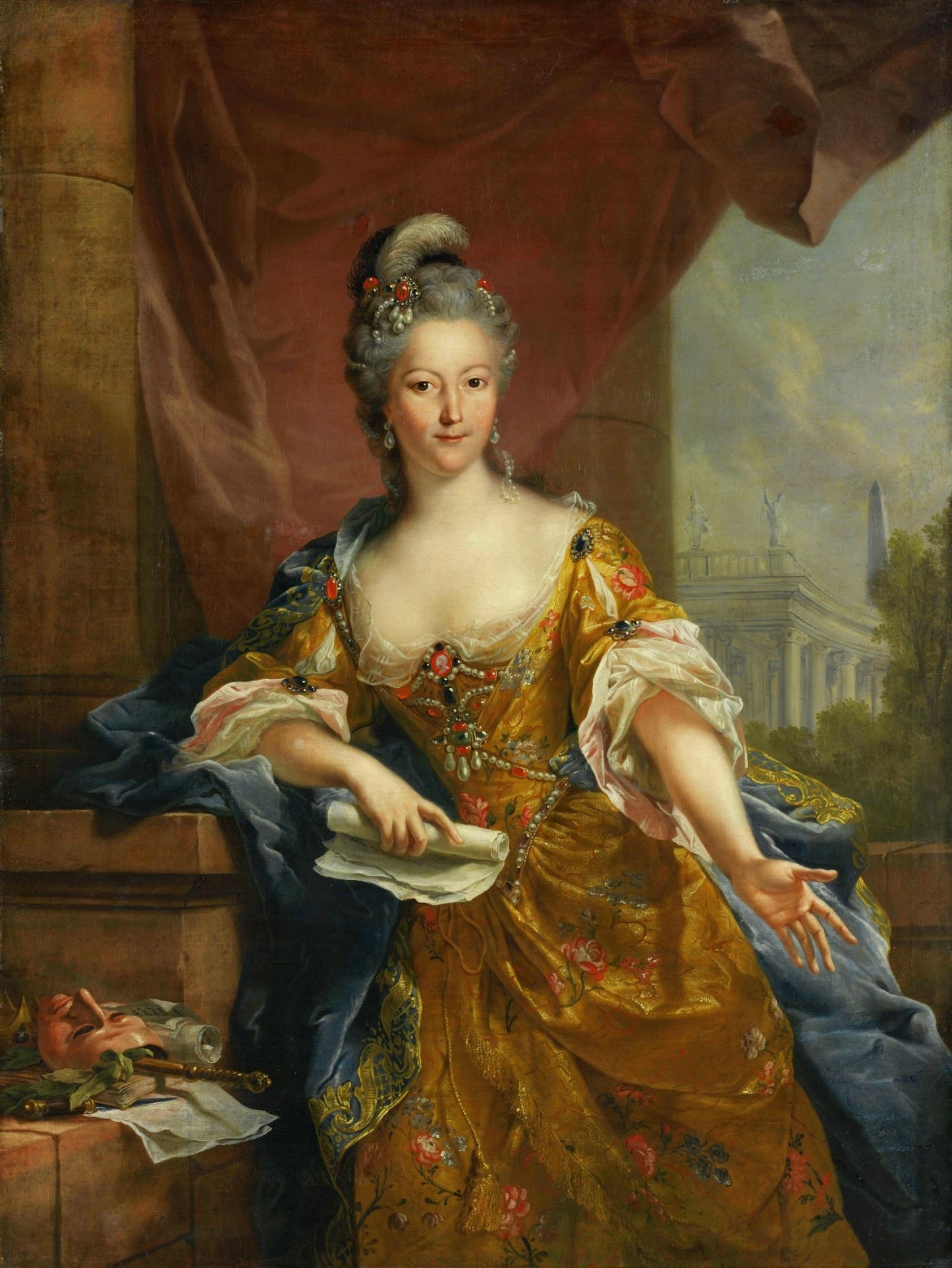 Portrait of Mademoiselle Evrard, vintage artwork by Johann Heinrich Tischbein the Elder, 12x8" (A4) Poster