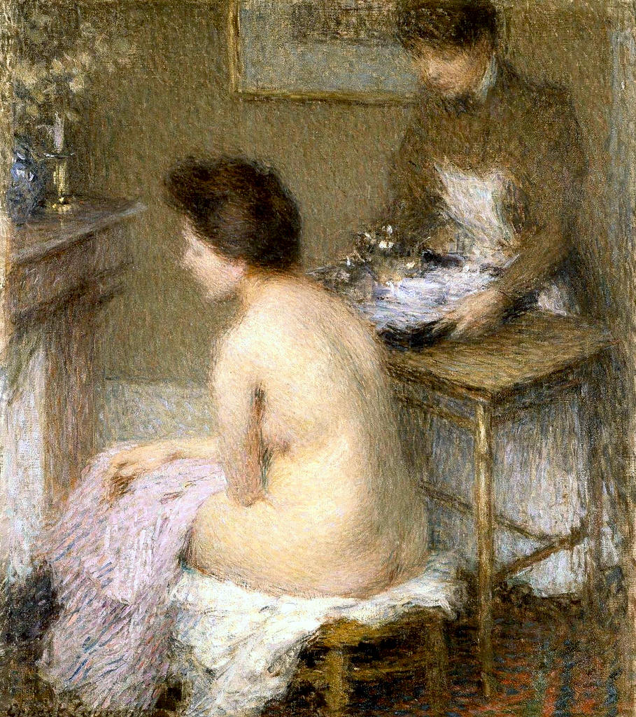 After the Bath by Ernest-Joseph Laurent,A3(16x12")Poster