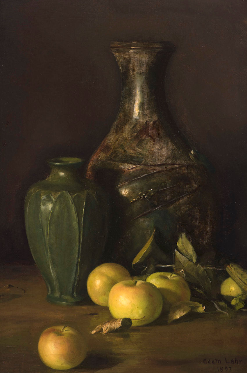 Apples and Two Vases by Adam Lehr,A3(16x12")Poster