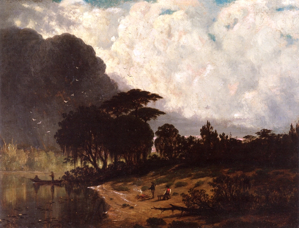 Lake Pontchartrain, Louisiana, vintage artwork by Joseph Rusling Meeker, 12x8" (A4) Poster