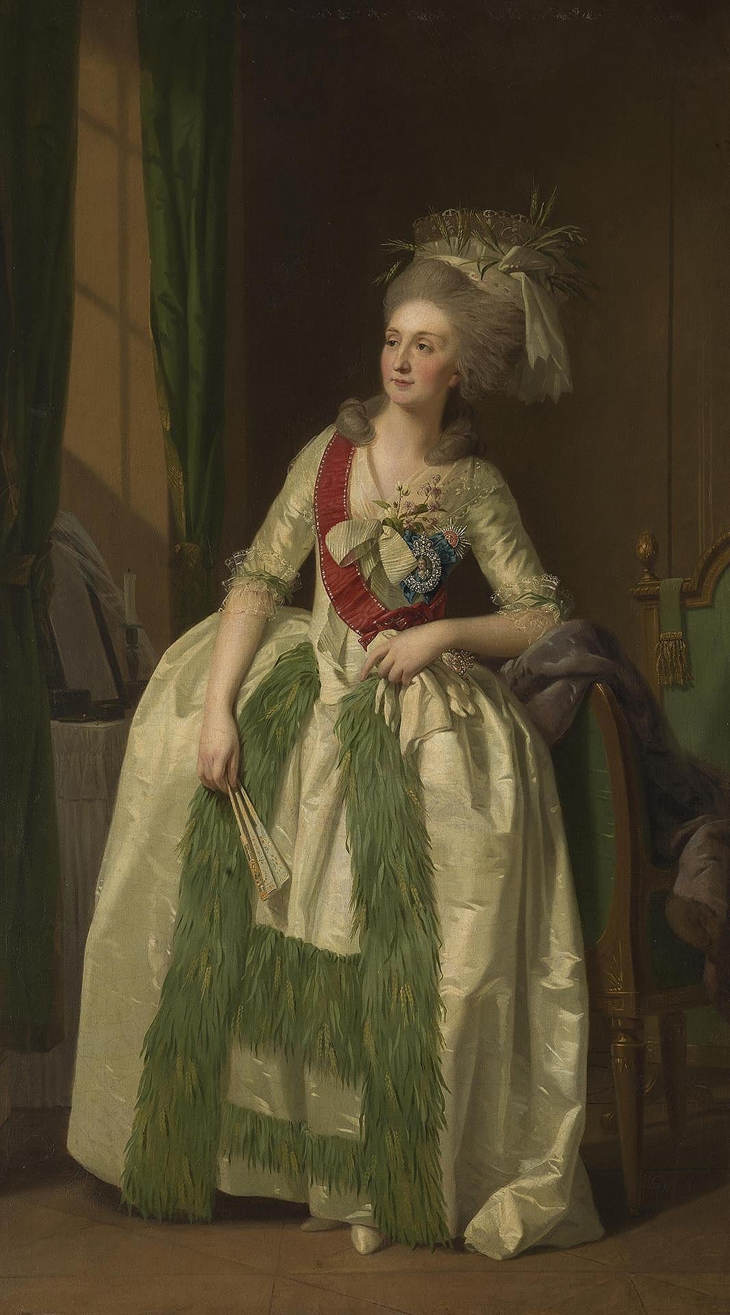 Portrait of N.V. Saltykova, vintage artwork by Johann Friedrich August Tischbein, 12x8" (A4) Poster