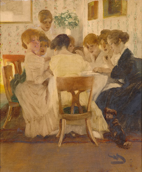 Tea Party by Wilhelm Schreuer,A3(16x12")Poster