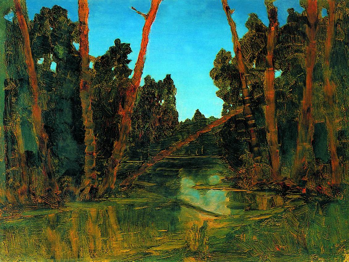 Forest Marsh, vintage artwork by Arkhip Ivanovich Kuindzhi, 12x8" (A4) Poster