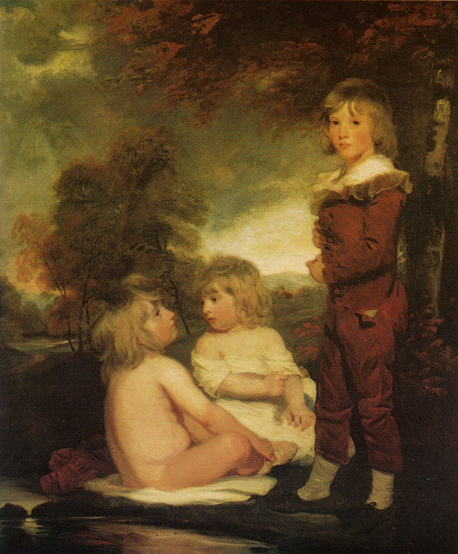 The Hoppner Children, vintage artwork by John Hoppner, 12x8" (A4) Poster