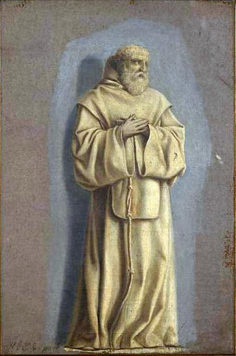 Christian Figures, St Francis of Paola, Founder of the Order of the Minims, vintage artwork by Laurent de La Hyre, 12x8" (A4) Poster