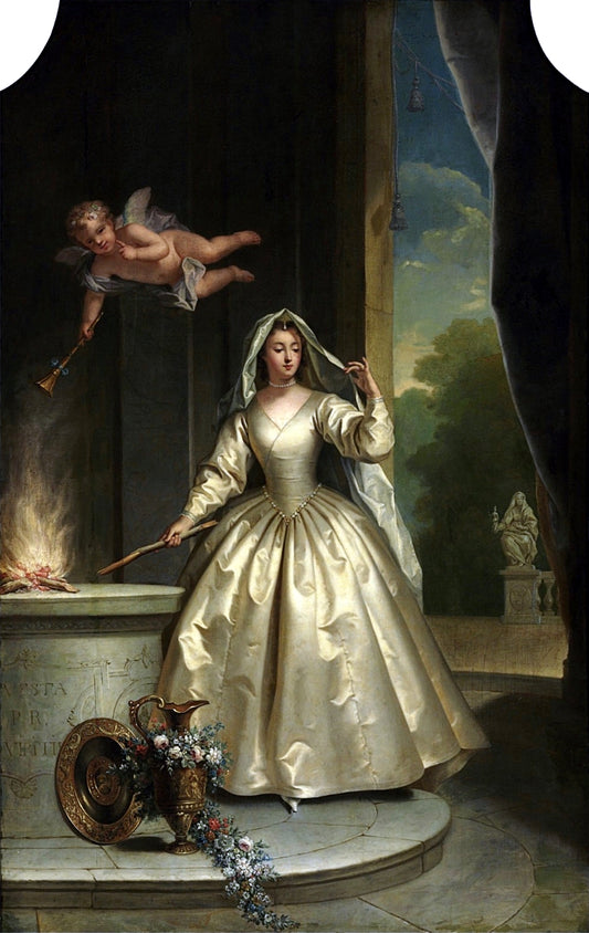 A Vestal Virgin, vintage artwork by Jean Raoux, 12x8" (A4) Poster