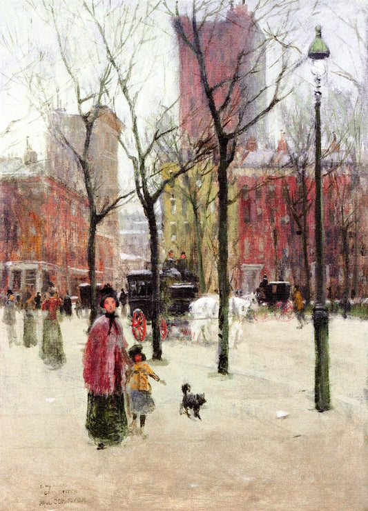 New York City, vintage artwork by Paul Cornoyer, 12x8" (A4) Poster