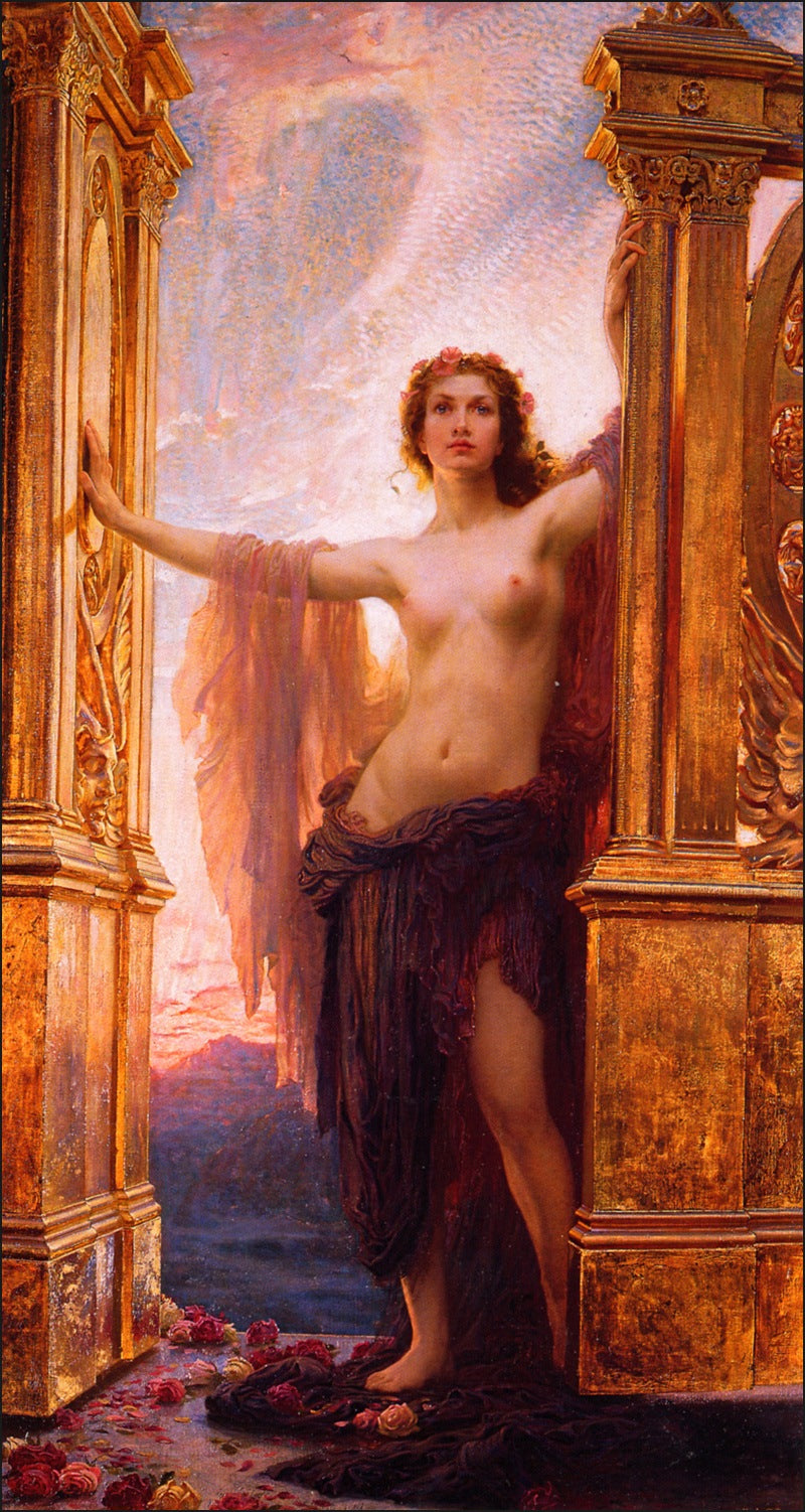 The Gates of Dawn, vintage artwork by Herbert James Draper, 12x8" (A4) Poster