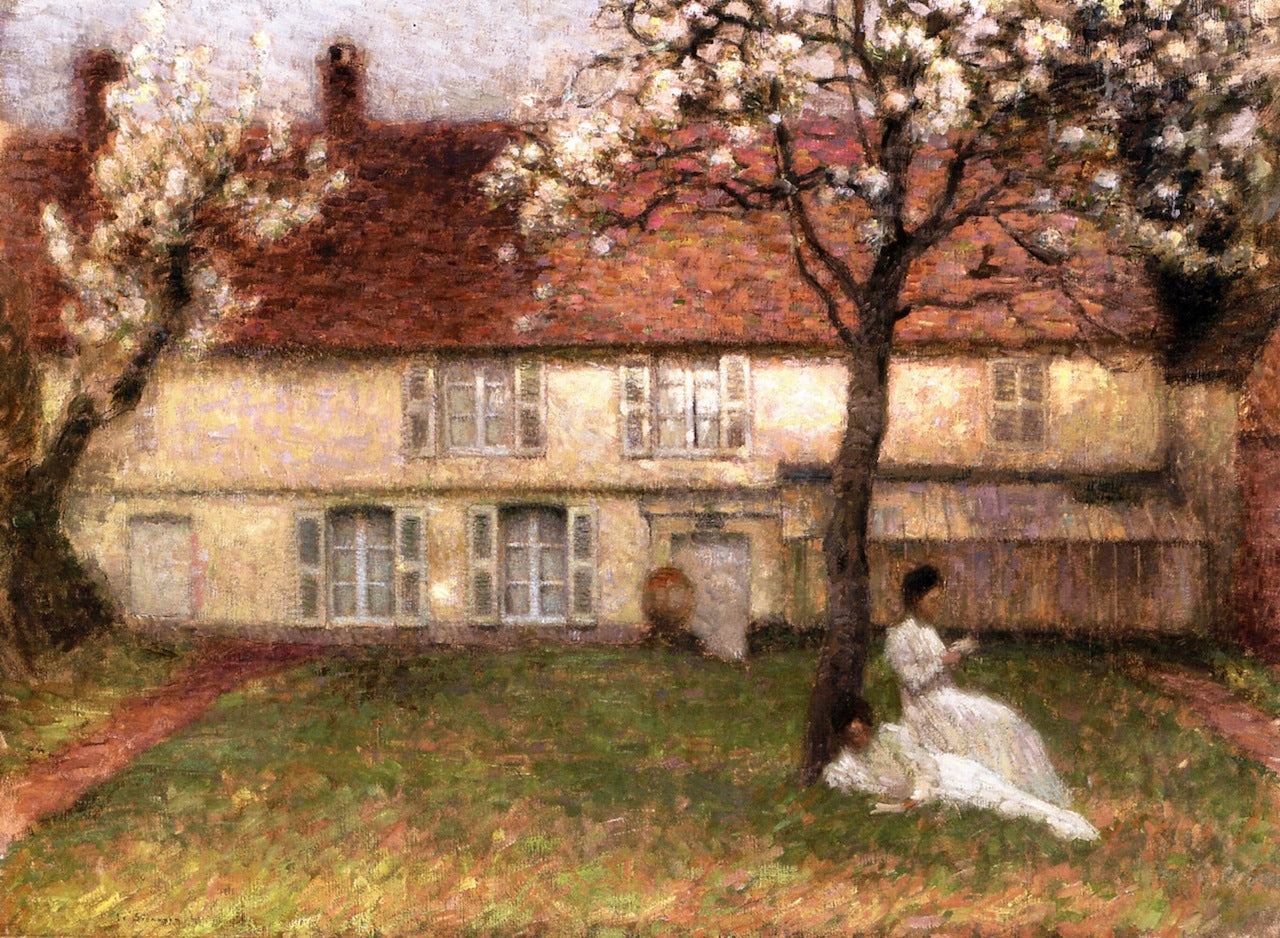 Flowering Trees, Gerberoy by Henri Le Sidaner,A3(16x12")Poster