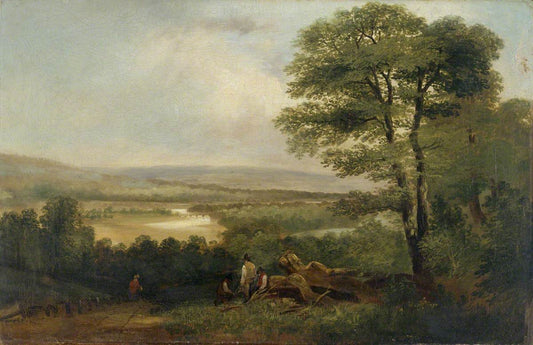 Landscape: View in Northumberland, vintage artwork by Thomas Miles Richardson, Sr., 12x8" (A4) Poster