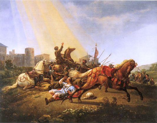 Conversion of Saul, vintage artwork by Aelbert Cuyp, 12x8" (A4) Poster