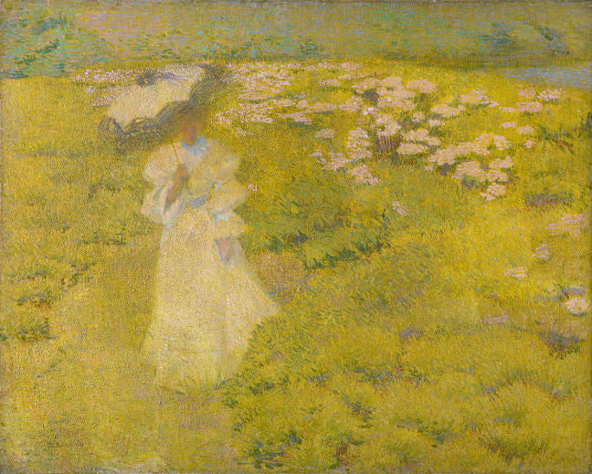 A Walk Through the Fields, vintage artwork by Philip Leslie Hale, 12x8" (A4) Poster