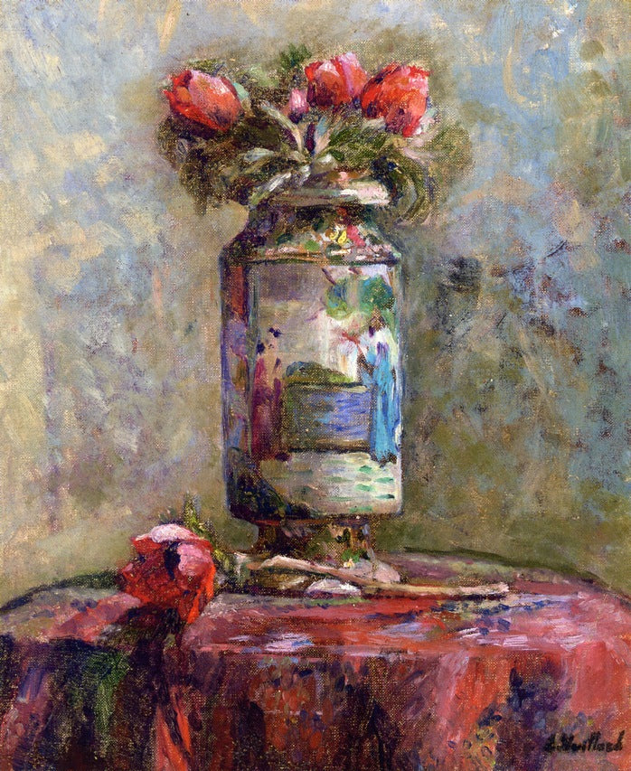 Anemones in a Chinese Vase by edouard Vuillard,A3(16x12")Poster