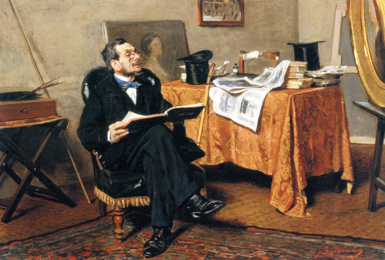 The Art Lover, vintage artwork by Giovanni Boldini, 12x8" (A4) Poster