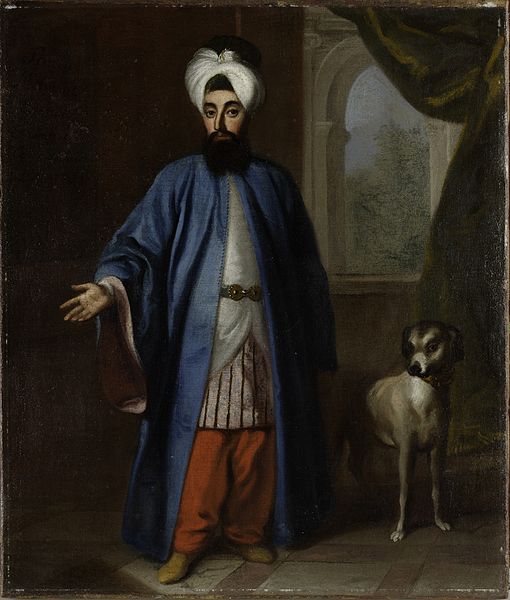Portrait of Sahid Mehemet Effendi, Emissary to the Swedish Court, vintage artwork by George Engelhardt Schroeder, 12x8" (A4) Poster