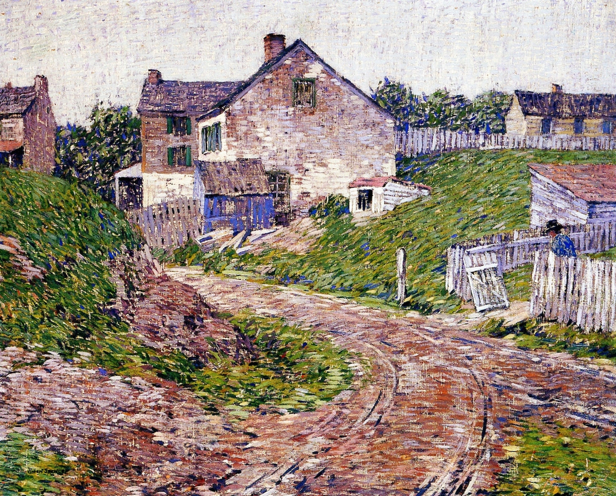 Red Shale Country, vintage artwork by Robert Spencer, 12x8" (A4) Poster
