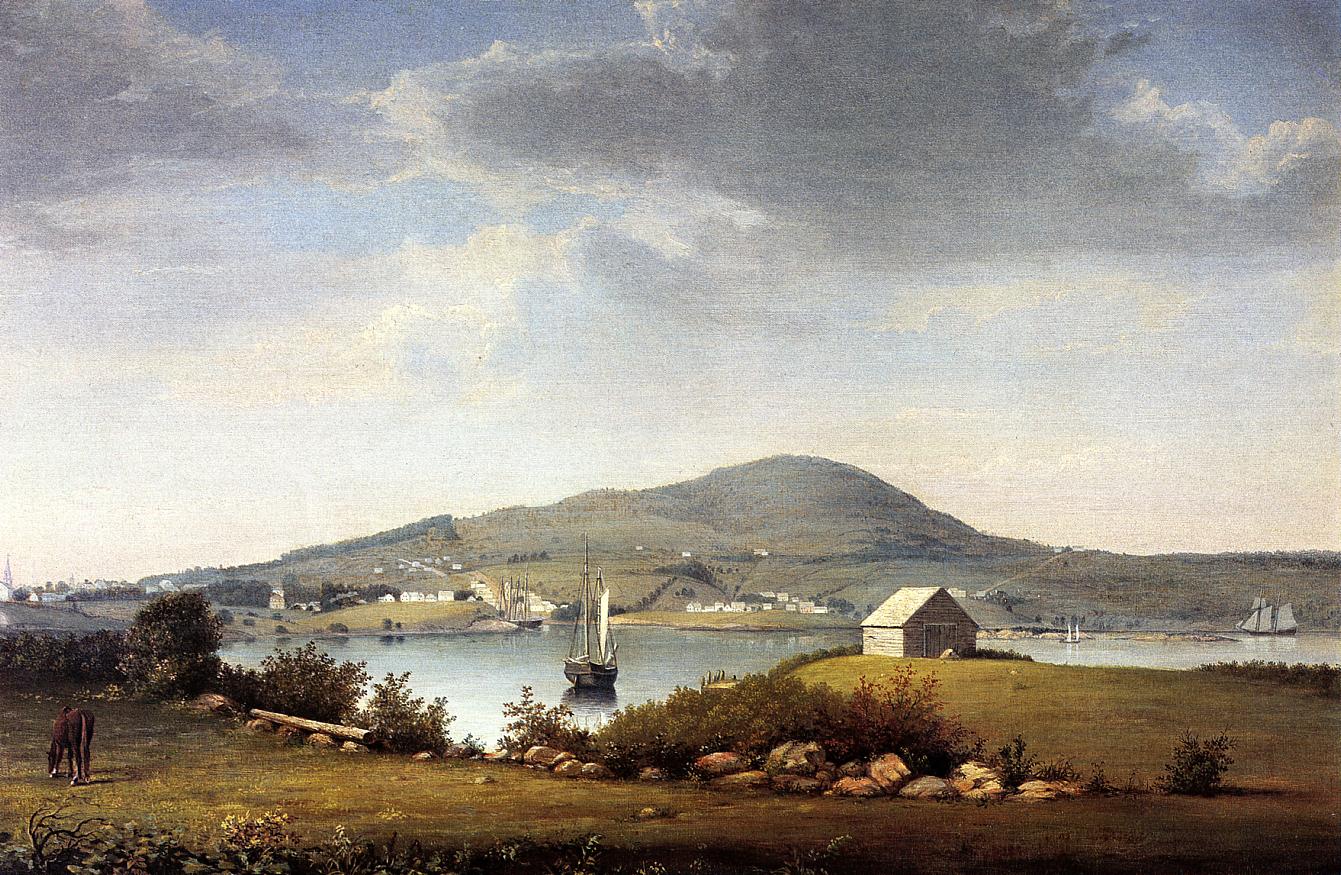 Blue Hill, Maine, vintage artwork by Fitz Henry Lane, A3 (16x12") Poster Print