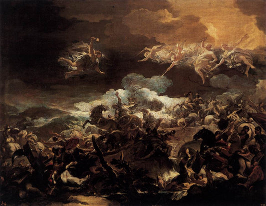 The Defeat of Sisera, vintage artwork by Luca Giordano, 12x8" (A4) Poster