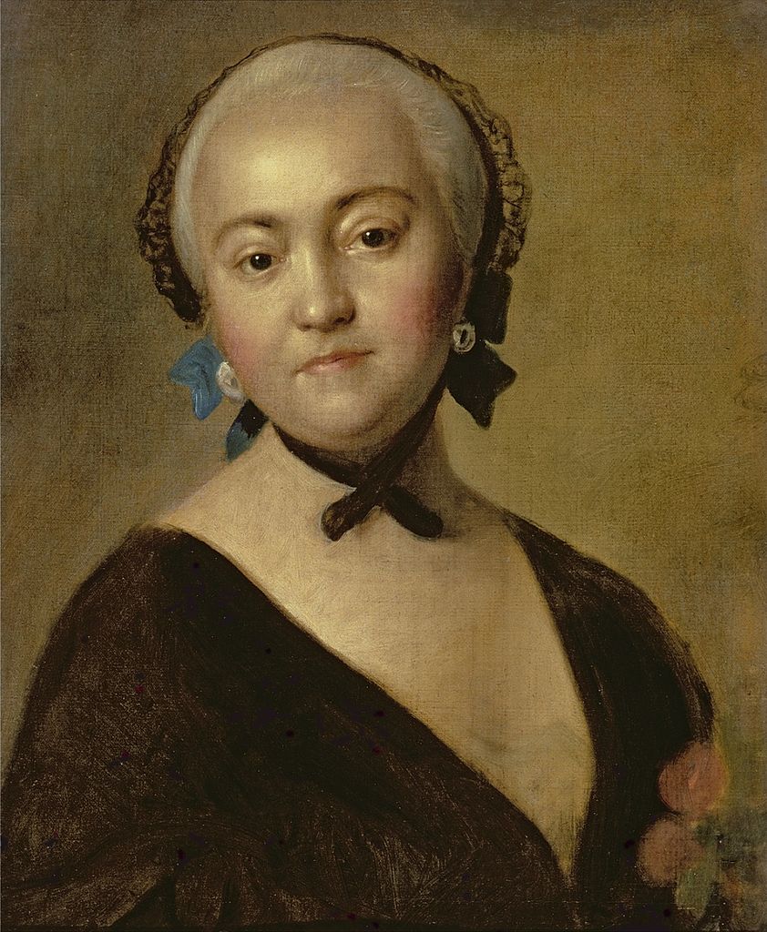 Portrait of Empress Elizabeth of Russia, vintage artwork by Pietro Antonio Rotari, 12x8" (A4) Poster