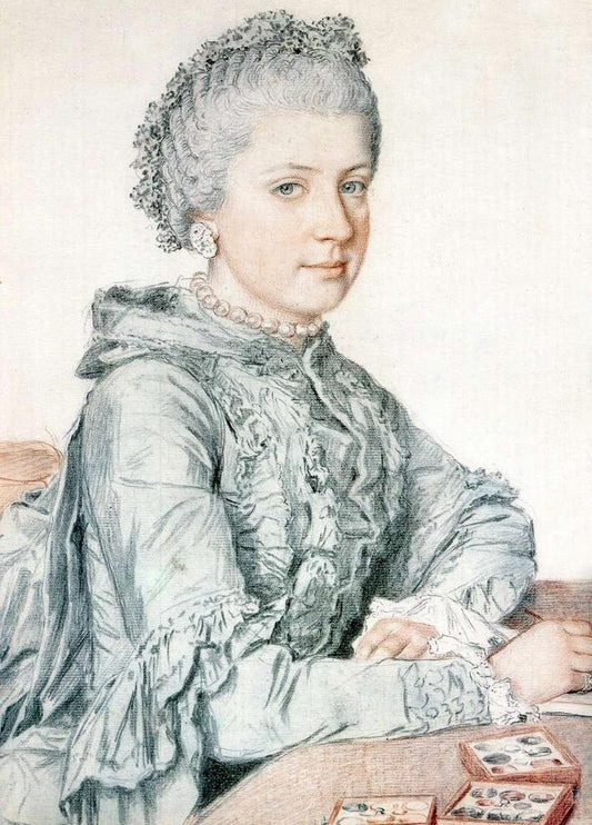 Portrait of Marie-Christine of Austria, vintage artwork by Jean-Étienne Liotard, 12x8" (A4) Poster