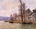 The Bend of the Seine at Lavacourt, Winter, vintage artwork by Claude Monet, 12x8" (A4) Poster