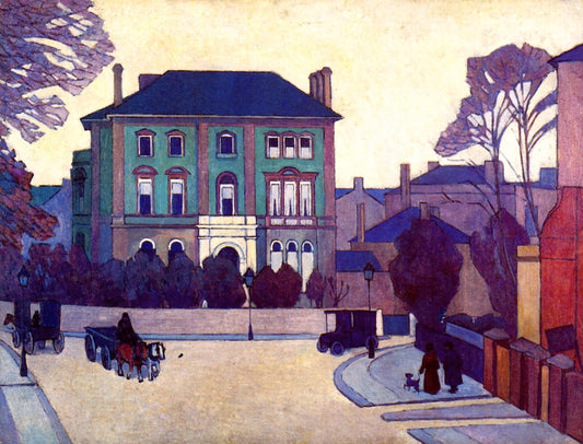 The Green House, St. John\'s Wood, vintage artwork by Robert Bevan, 12x8" (A4) Poster