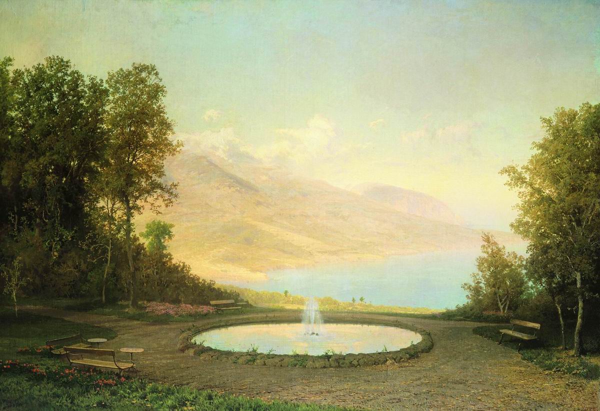 The Fountain, Crimea, vintage artwork by Feodor Vasilyev, 12x8" (A4) Poster