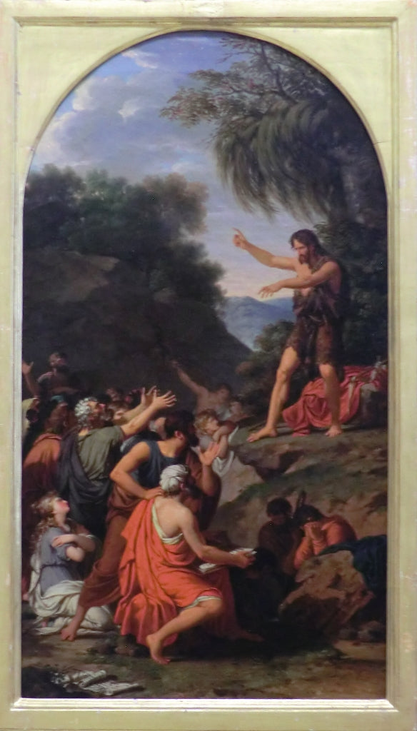 Preachings of Saint John the Baptist, vintage artwork by François-Xavier Fabre, 12x8" (A4) Poster