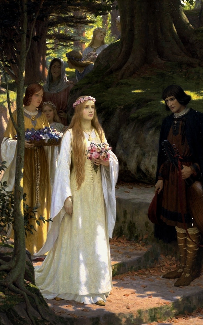 My Fair Lady, vintage artwork by Edmund Blair Leighton, 12x8" (A4) Poster