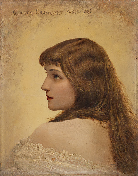 Counterpart: A Brunette, vintage artwork by Georges Croegaert, 12x8" (A4) Poster