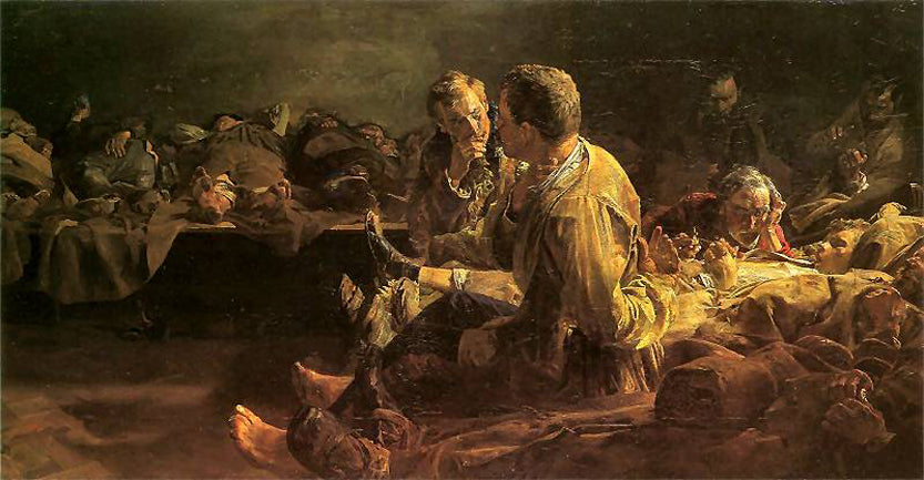 Death of a Convict, vintage artwork by Jacek Malczewski, 12x8" (A4) Poster
