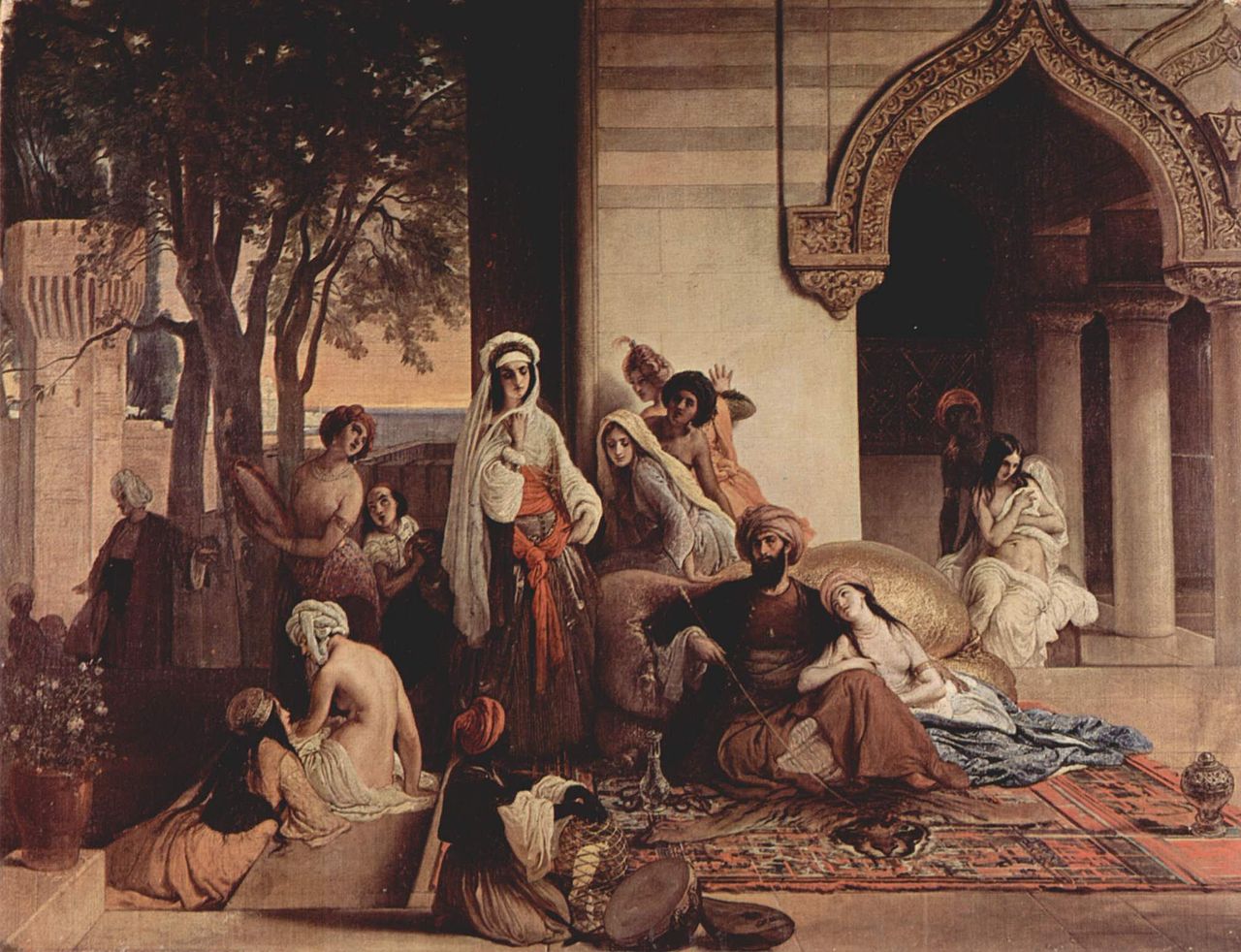 New Favorite in Harem, vintage artwork by Francesco Paolo Hayez, A3 (16x12") Poster Print