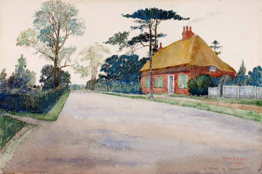 A Road in Dorset, vintage artwork by Cass Gilbert, 12x8" (A4) Poster