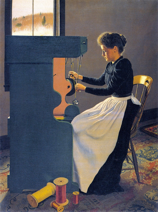 A Lady of Baptist Corner, Ashfield, Massachusetts (The Artist's Wife), vintage artwork by Edwin Elmer, 12x8" (A4) Poster